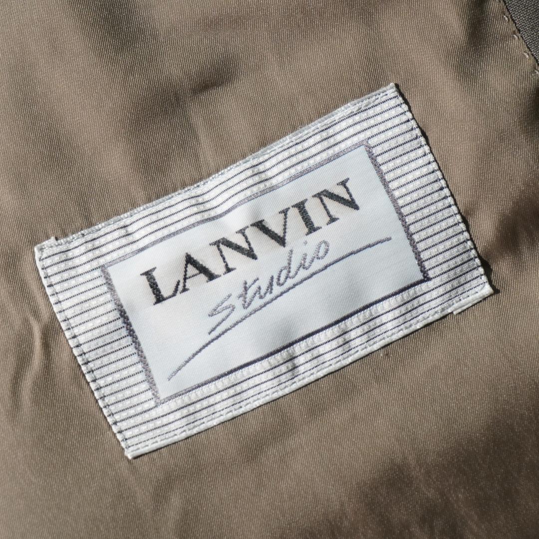 LANVIN ダブルセットアップスーツ フォーマル ビジネス カーキ/VW285