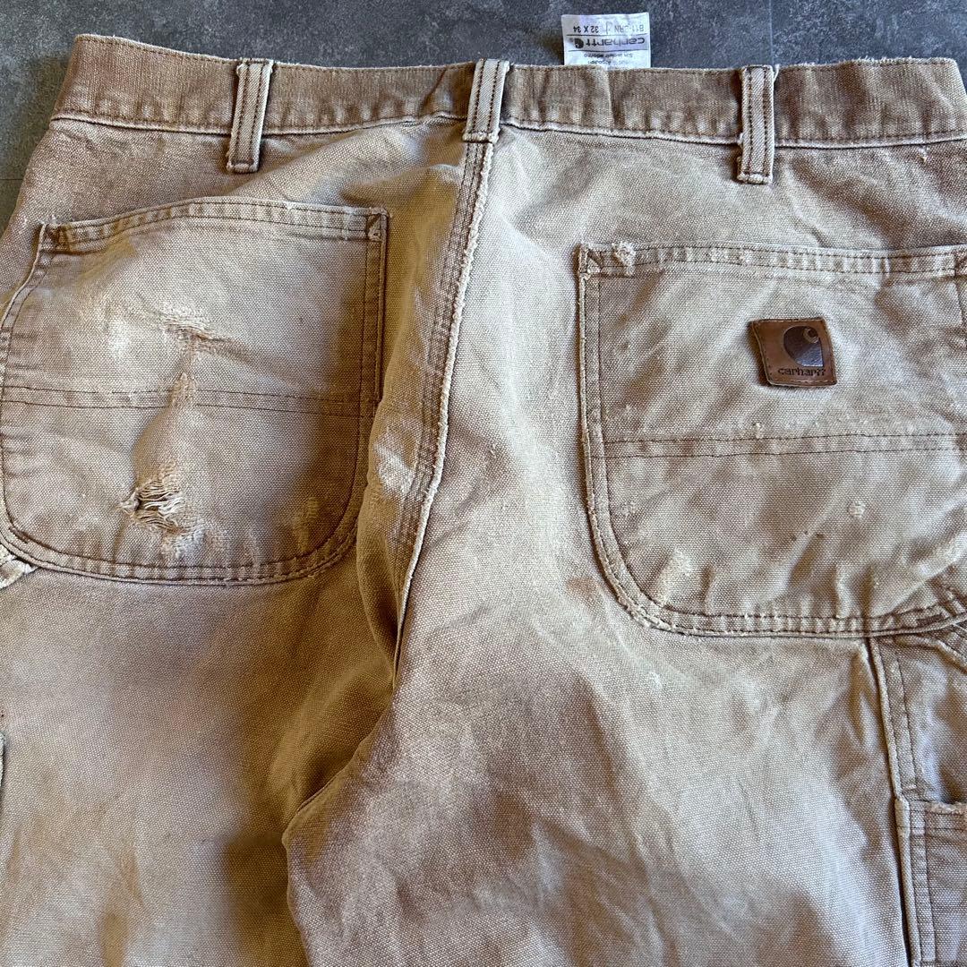 Carhartt ダックペインターパンツ W32 L34 鬼フェード ブラウン