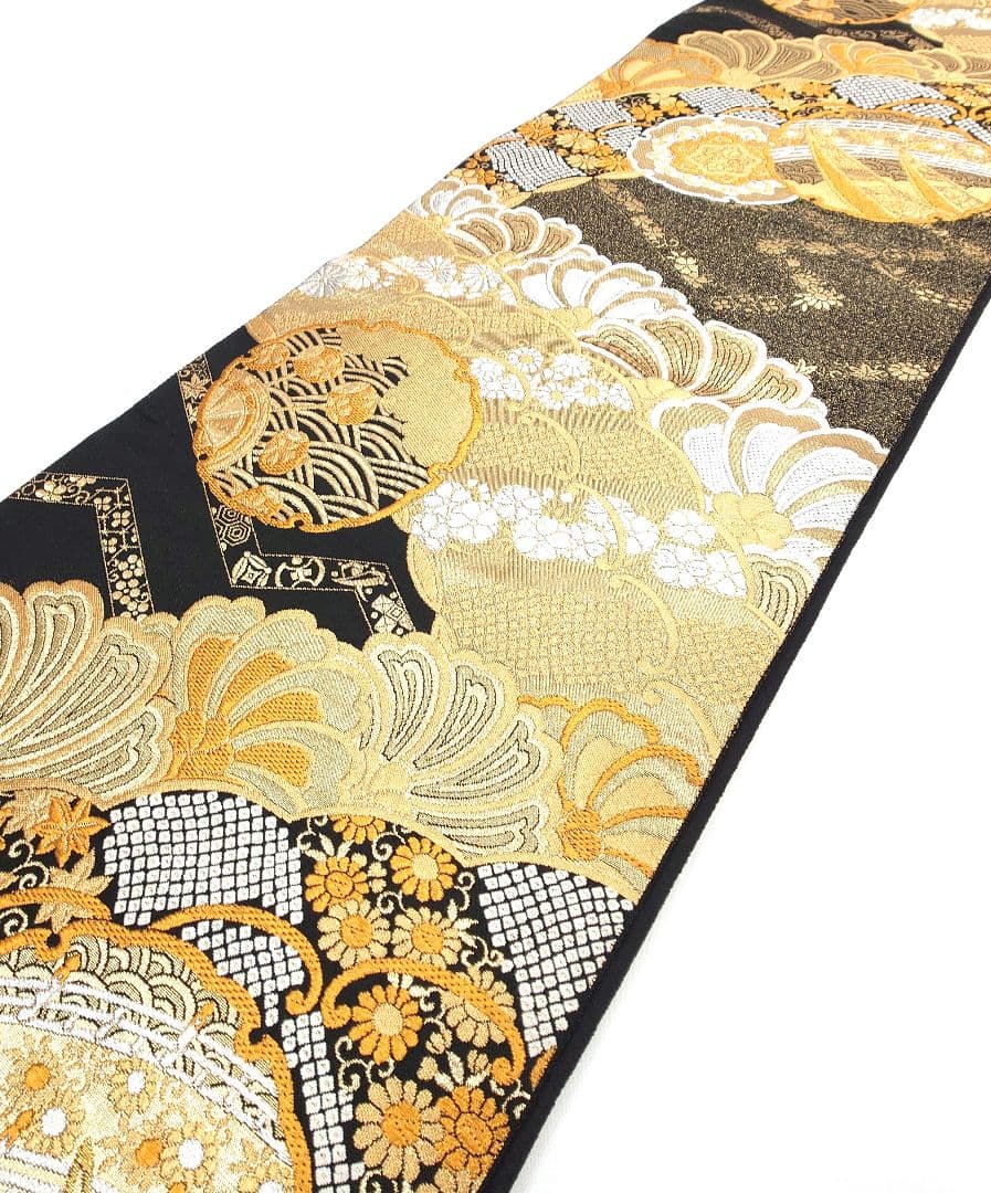 FN12093m 着物 振袖 正絹 袋帯 六通柄