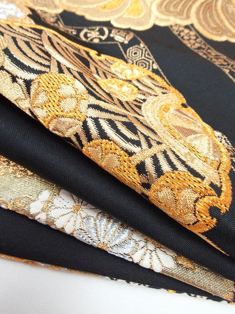 FN12093m 着物 振袖 正絹 袋帯 六通柄