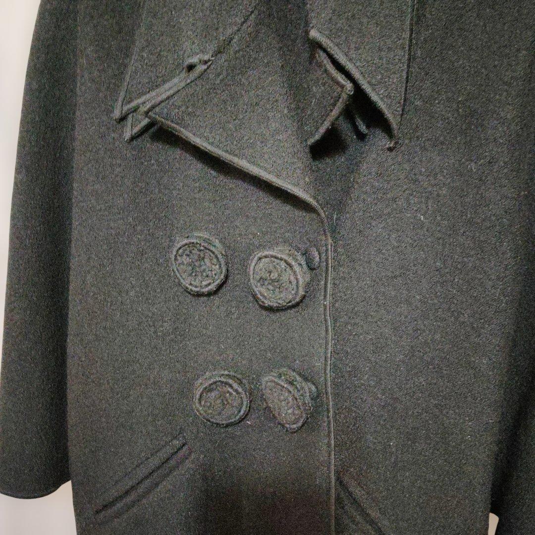 FENDI　Aラインウールロングコート　黒