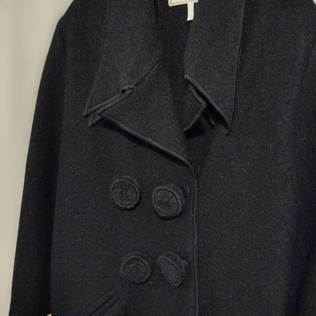 FENDI　Aラインウールロングコート　黒