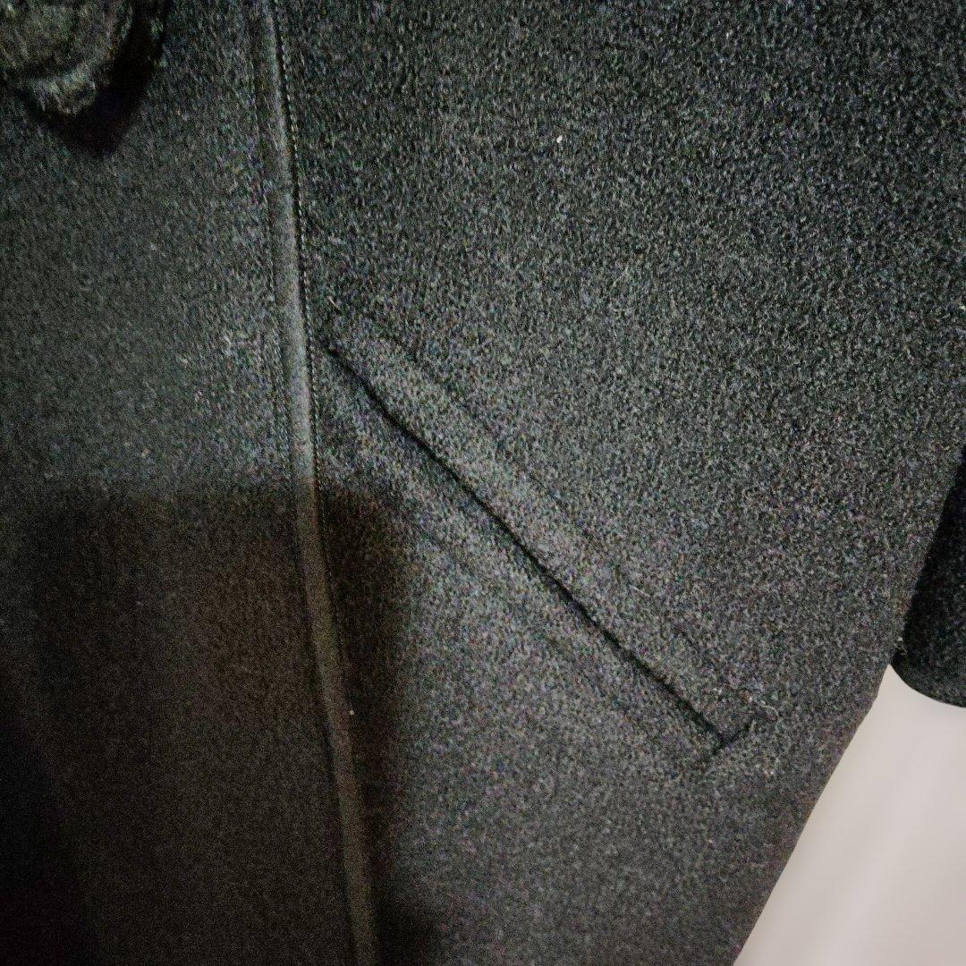 FENDI　Aラインウールロングコート　黒