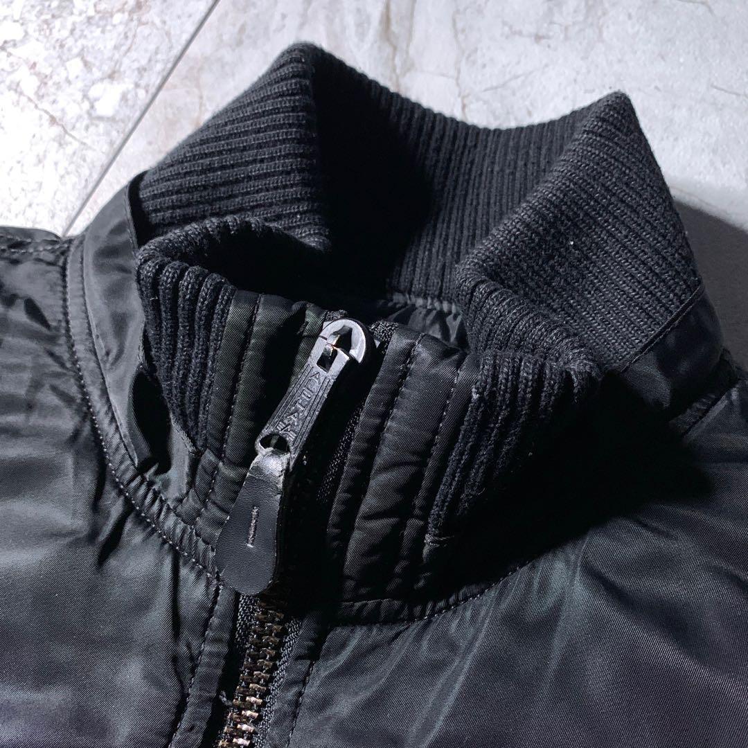 ALPHA 中綿 フライトジャケット ボンバージャケット MA-1 ブラック L