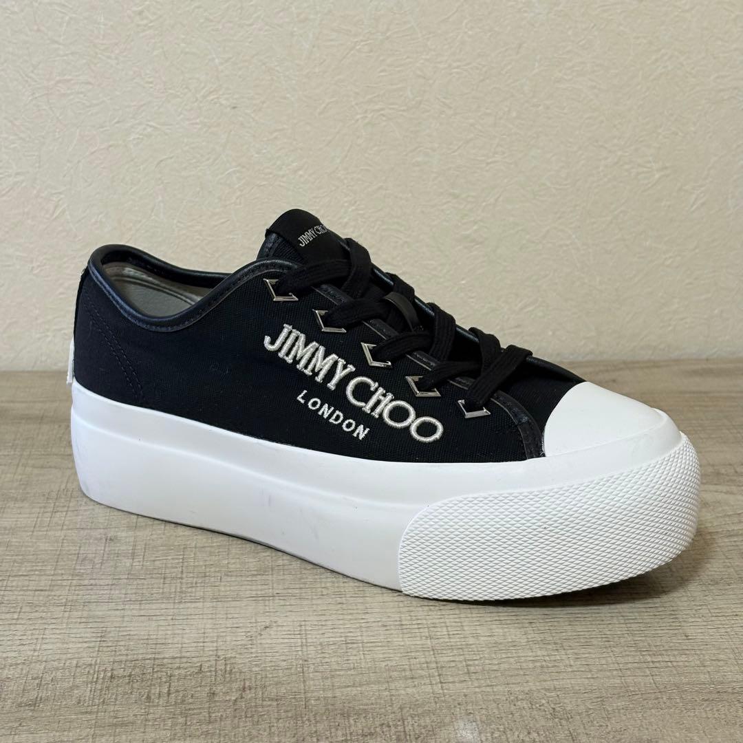 JIMMY CHOO PALMA MAXI 厚底 スニーカー 23cm ブラック