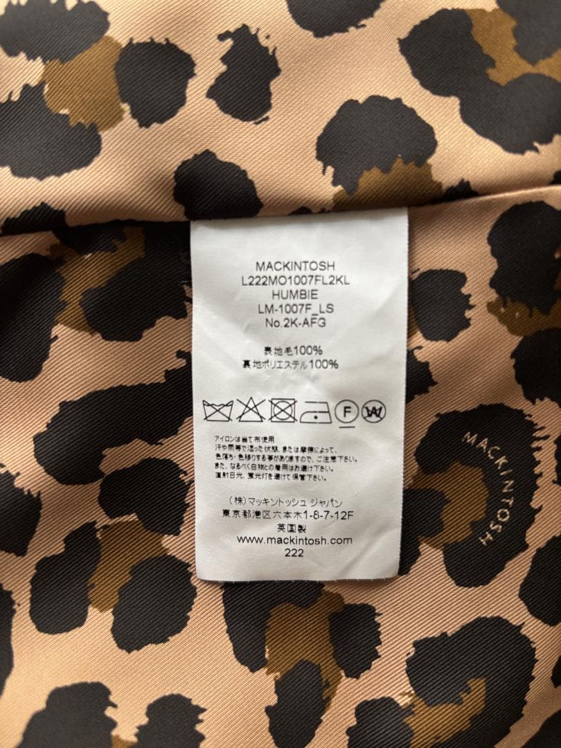 マッキントッシュ ハンビー レオパードMACKINTOSH HUMBIE4 美品