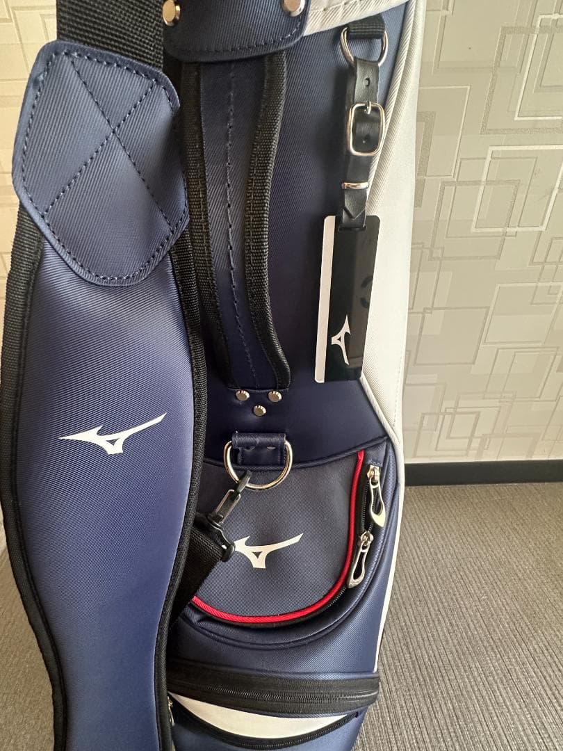 Mizuno ゴルフバッグ ネイビー/ホワイト/レッド