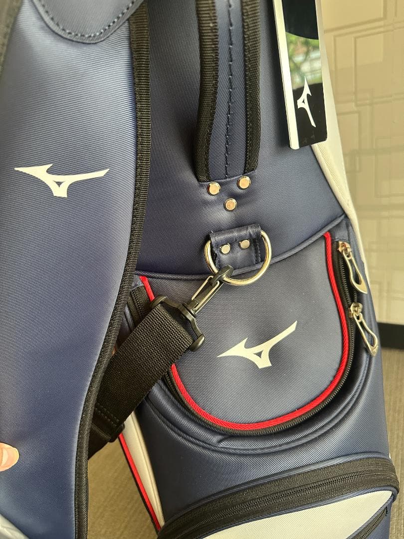Mizuno ゴルフバッグ ネイビー/ホワイト/レッド