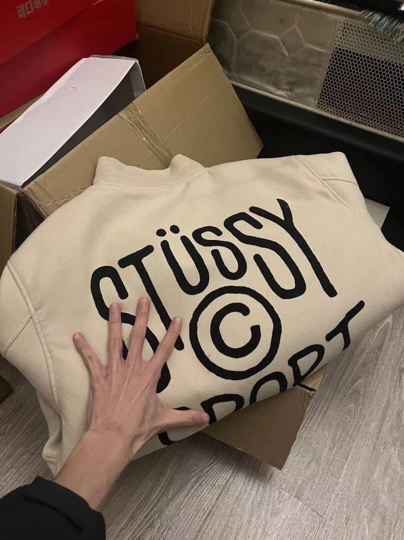 STÜSSY スポーツジャケット ベージュ L 試着のみ