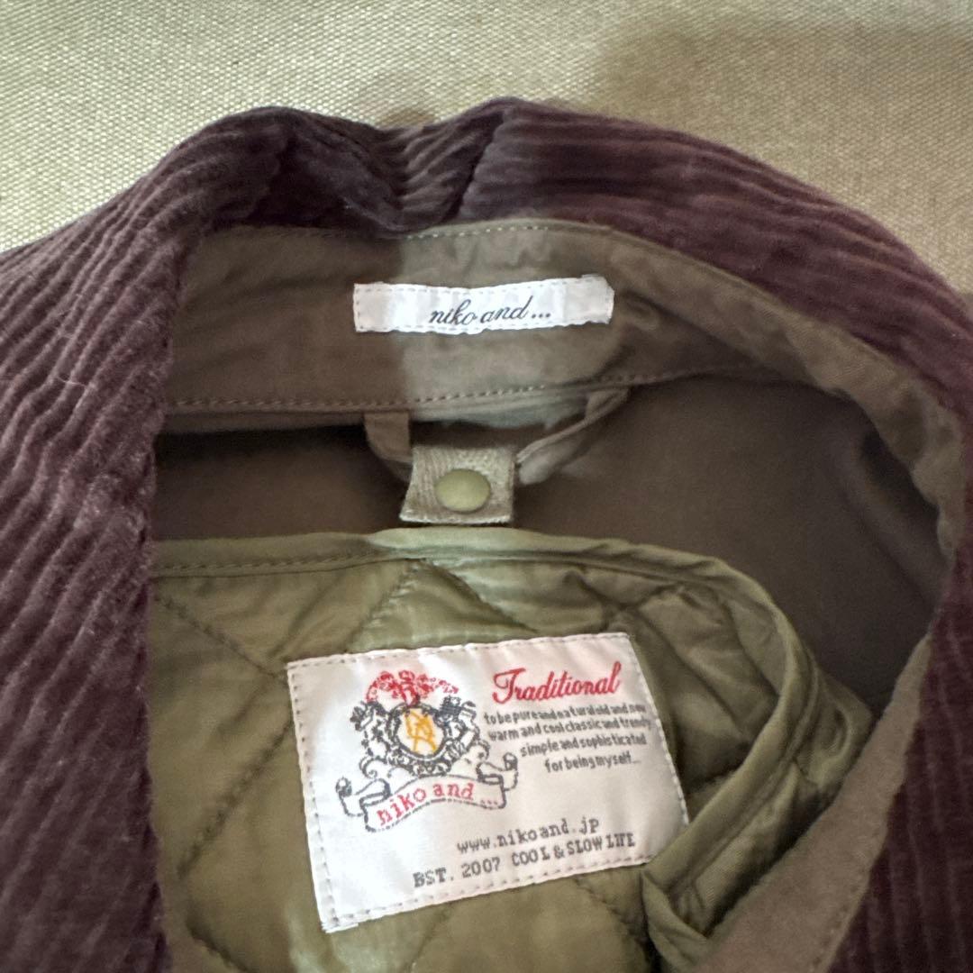 値下げ　niko and…キルトライナーハンティングジャケット美品