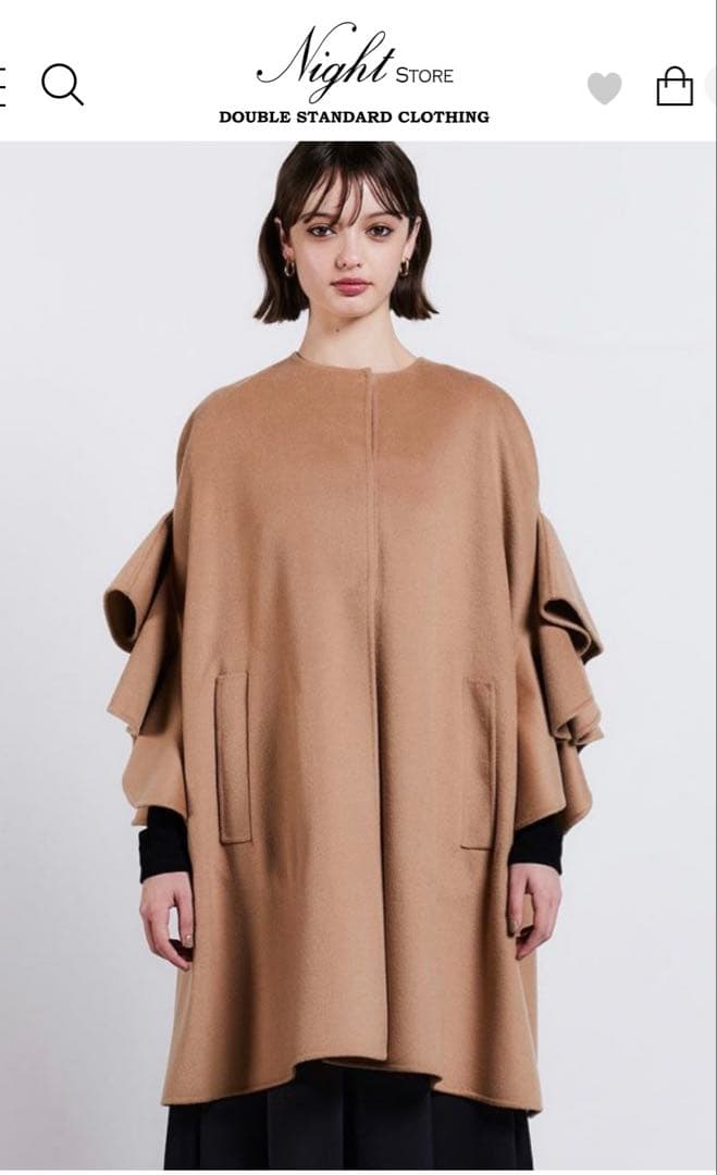 ☆sov./ダブルスタンダードクロージング☆フリルスリーブポンチョ☆