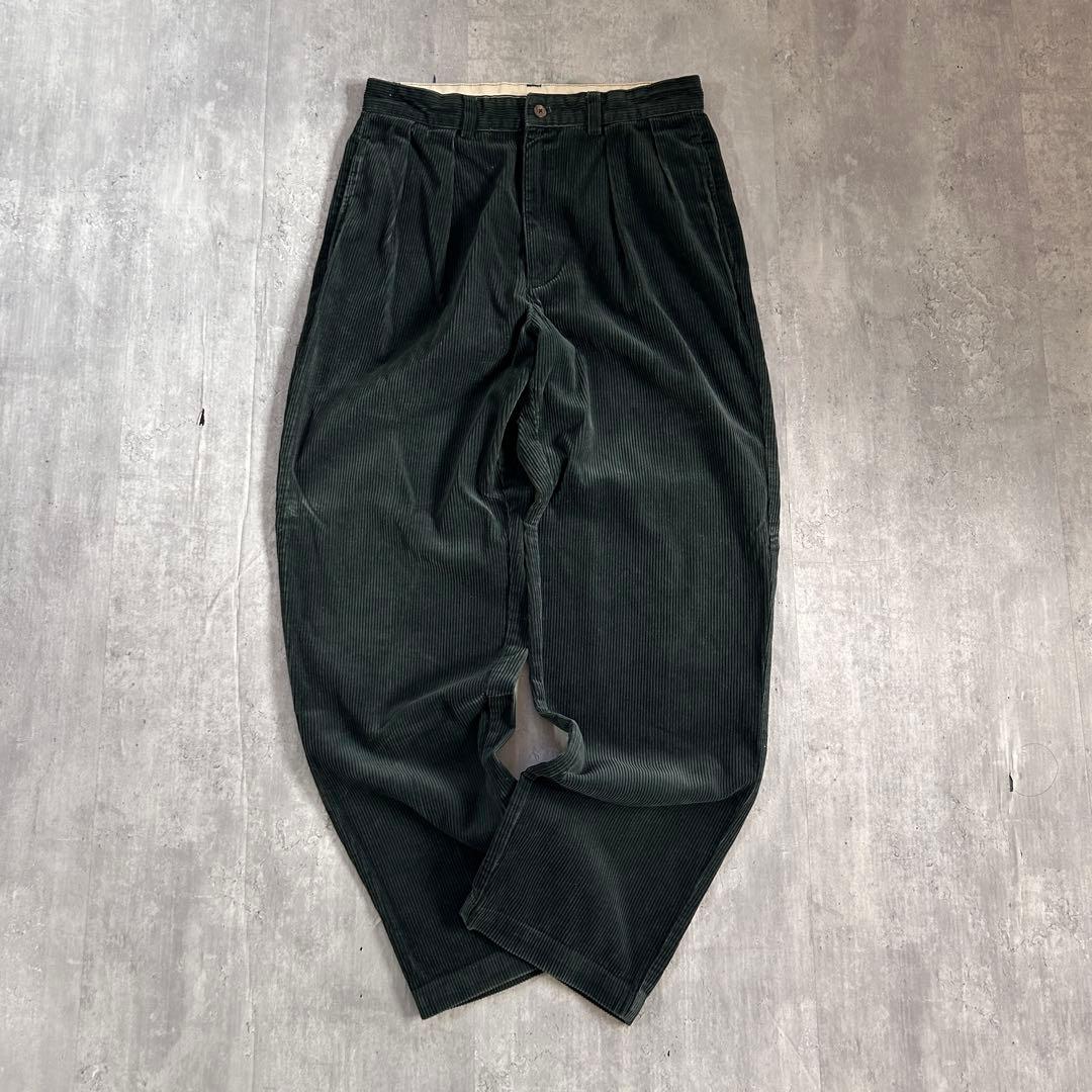 ポロラルフローレン ポロコーズ 太畝コーデュロイ 深緑 W30 ドミニカ製