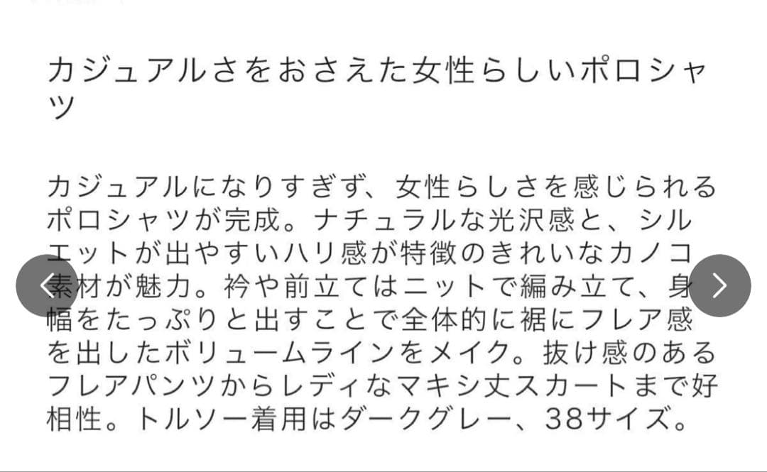 24SS ebure カノコ ポロシャツ 黒　38