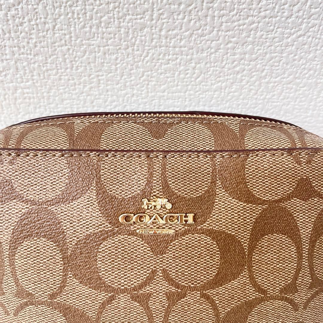 【極美品】COACH ショルダーバッグ ミニ カメラバッグ ブラウン系 ピンク