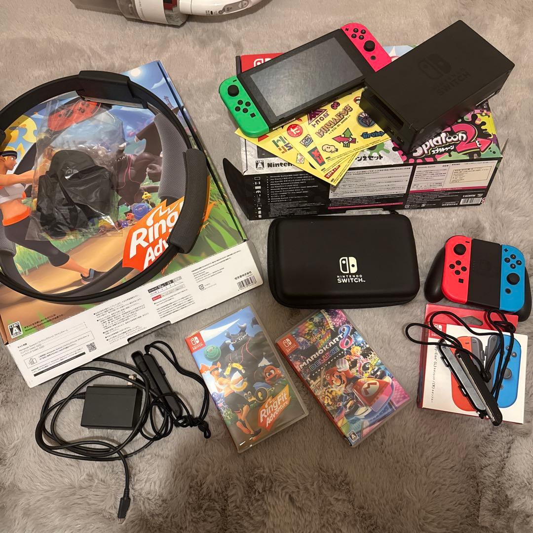 Nintendo Switch 本体 おまけマリオカート8 リングフィット