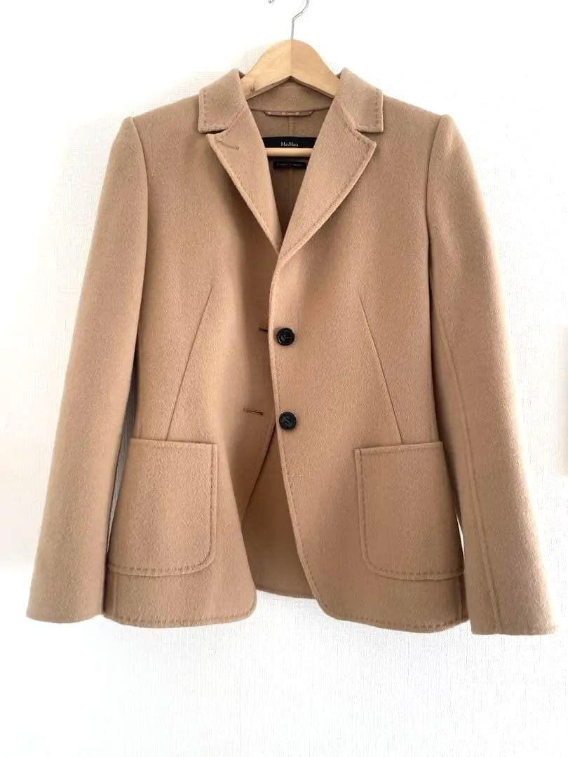 MaxMaraクチートアマーノ　ダブルフェイス　キャメルジャケット