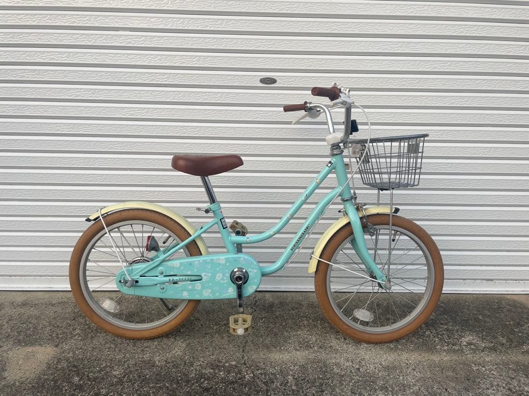 やまもん様限定、最終値下げ、すみっこぐらし子供用自転車 ミントグリーン