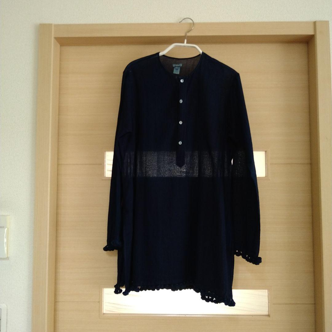 ◆美品◆ドーサDOSAインディゴ染めトップス　ポンポン付き