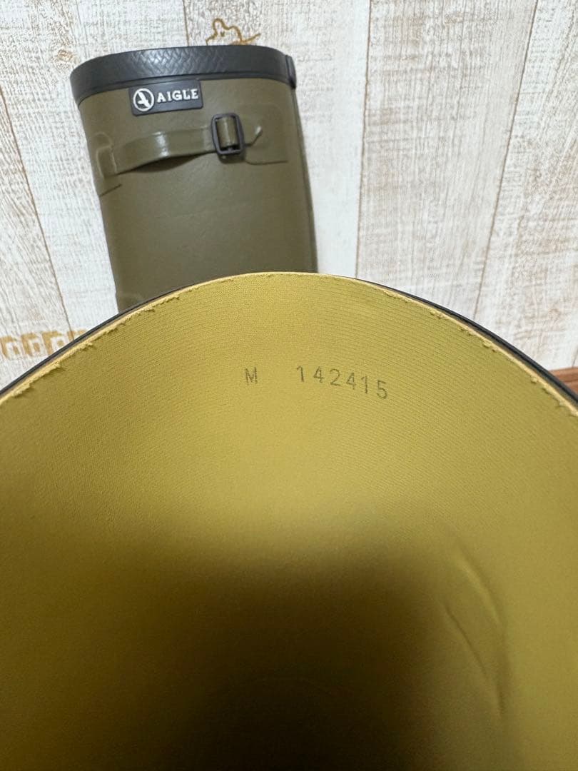 26.5〜27㎝★美品AIGLEレインブーツ42 エーグルラバーブーツ 長靴