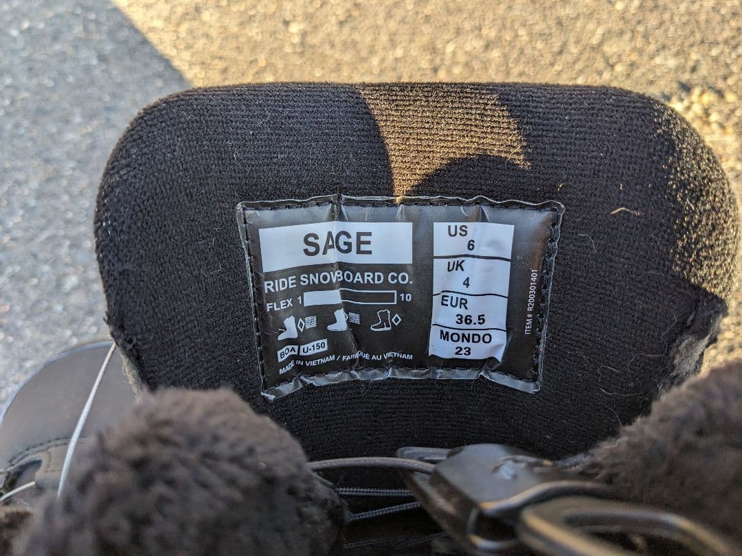 スノーボードブーツRIDE SAGE US 6 23㌢