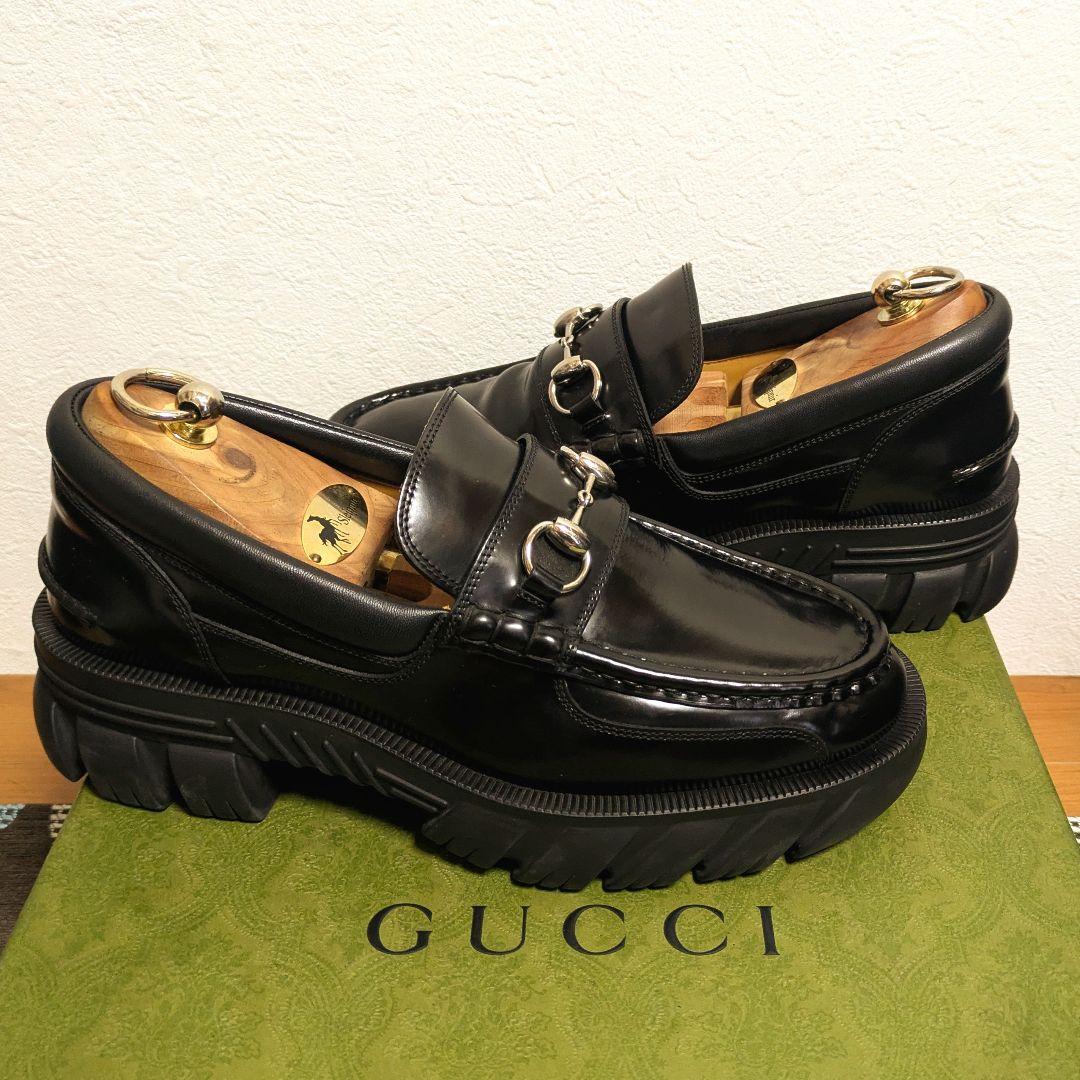 美品　GUCCI　ホースビットローファー　ラグソール　7