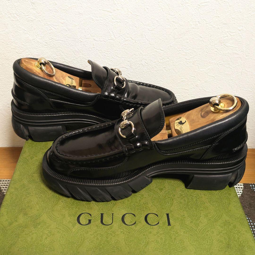 美品　GUCCI　ホースビットローファー　ラグソール　7