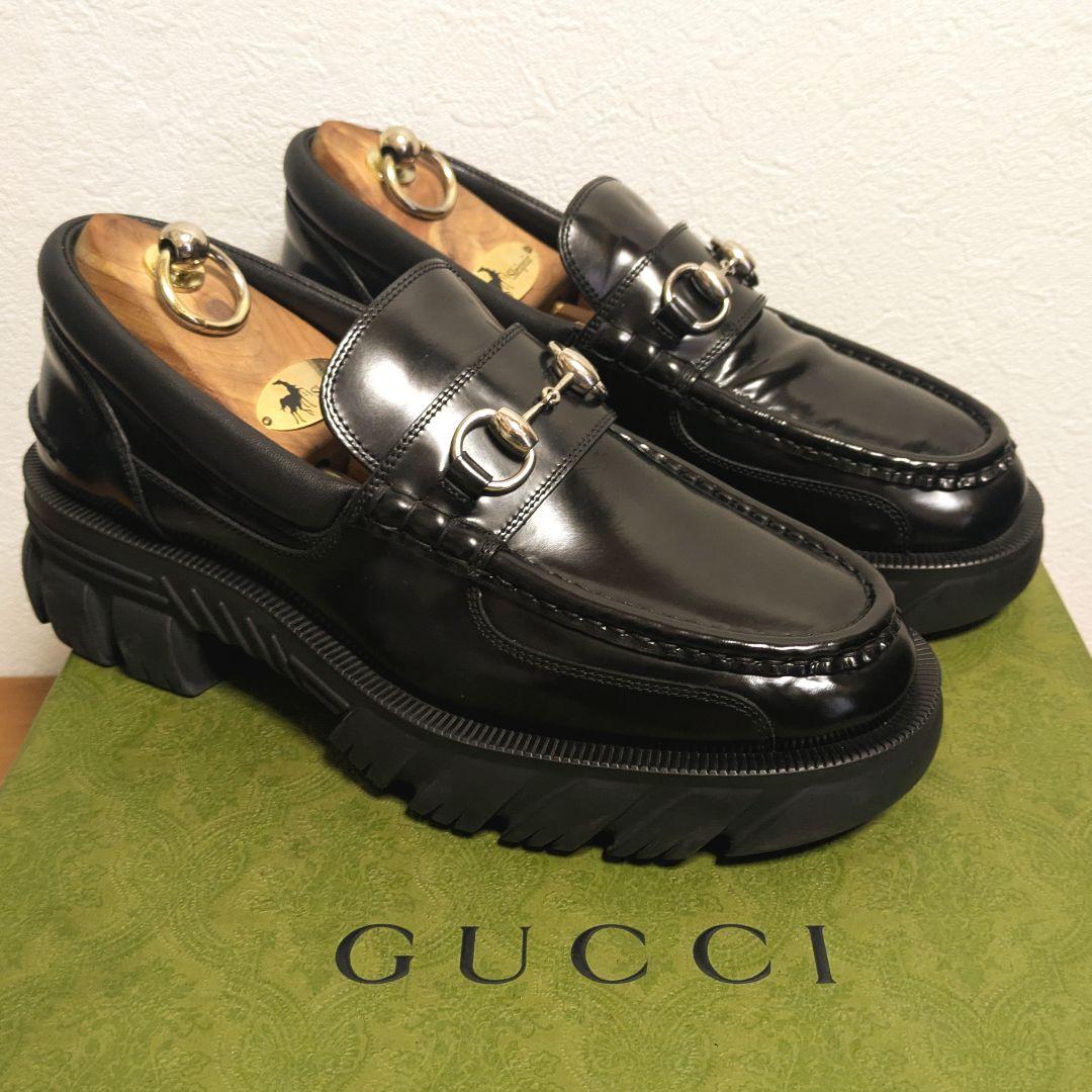 美品　GUCCI　ホースビットローファー　ラグソール　7