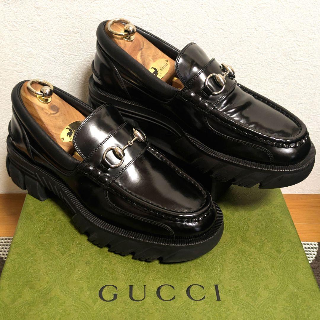 美品　GUCCI　ホースビットローファー　ラグソール　7