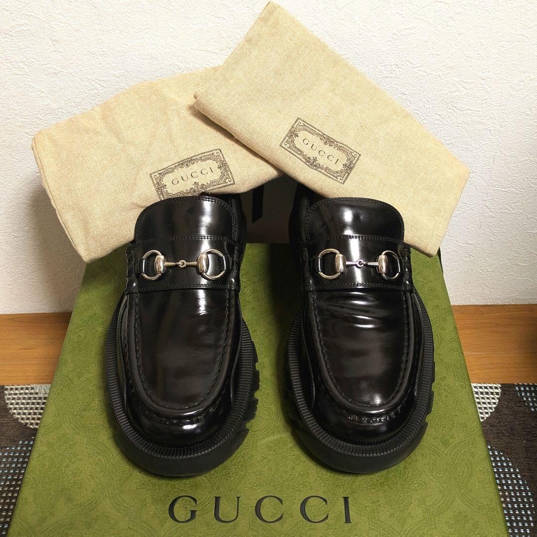 美品　GUCCI　ホースビットローファー　ラグソール　7