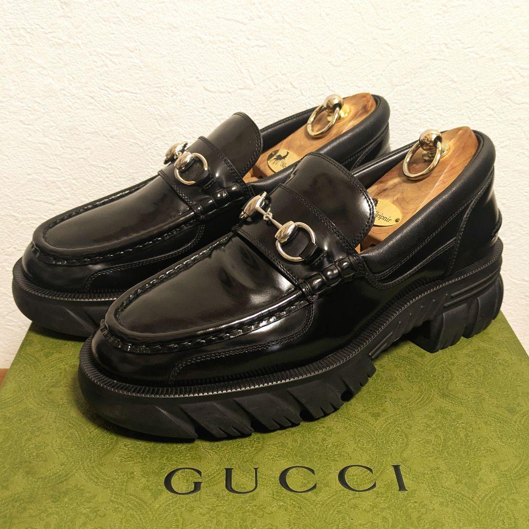 美品　GUCCI　ホースビットローファー　ラグソール　7