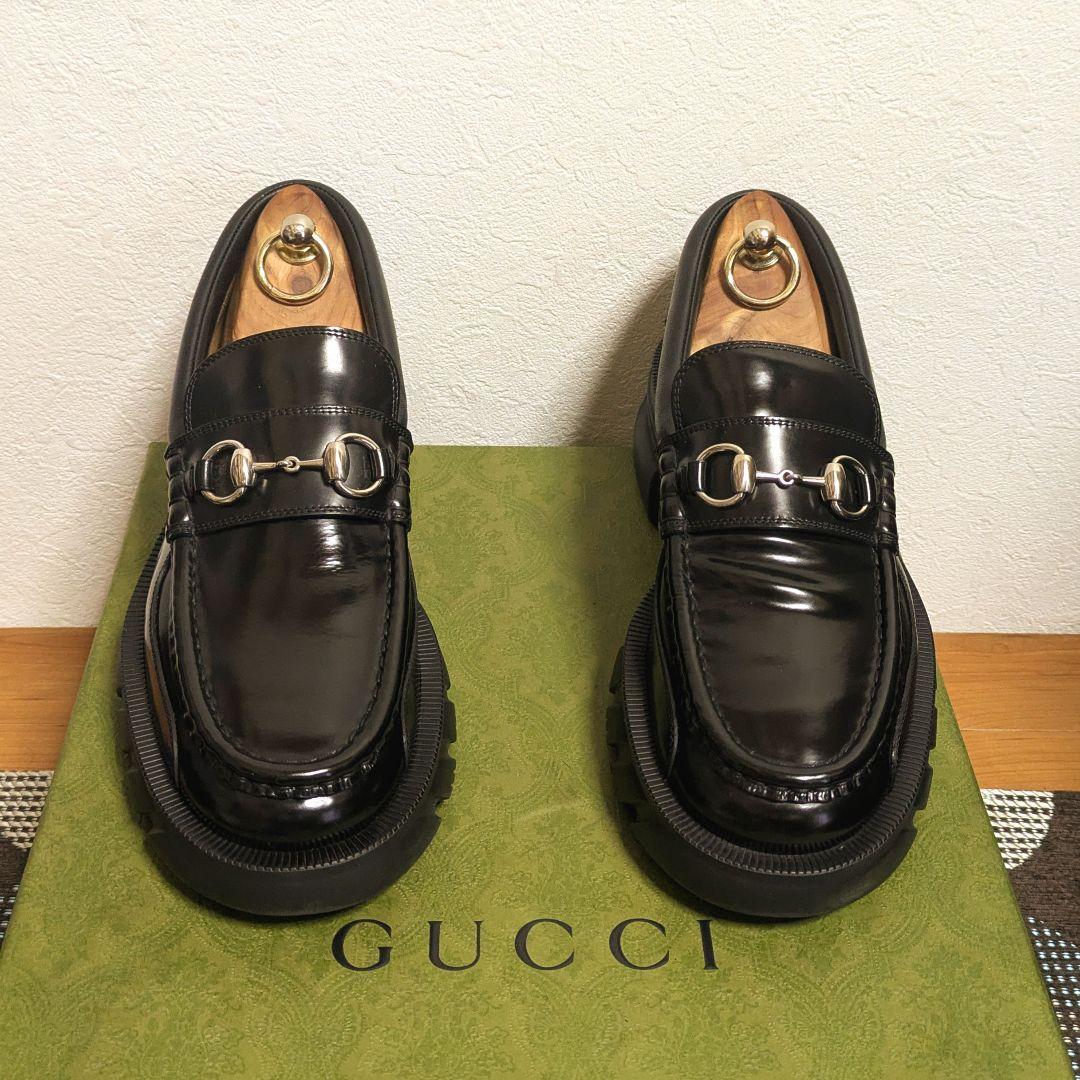 美品　GUCCI　ホースビットローファー　ラグソール　7