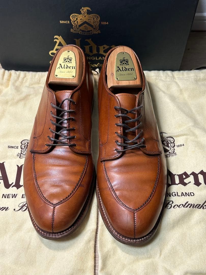 【専用】Alden Vチップ　LeatherSoul ブラウン　8 1/2
