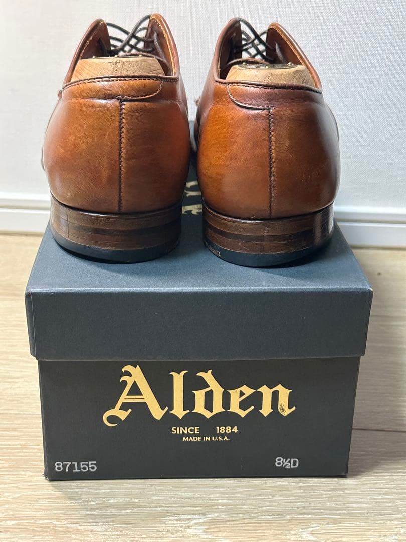 【専用】Alden Vチップ　LeatherSoul ブラウン　8 1/2