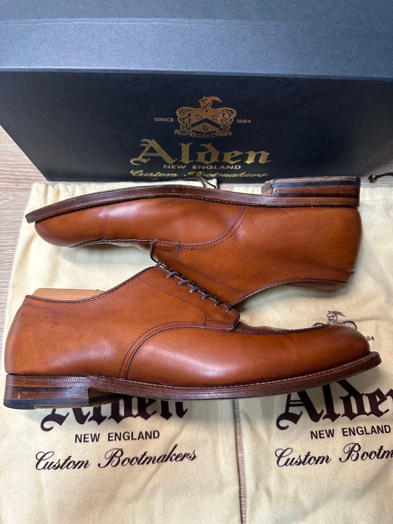 【専用】Alden Vチップ　LeatherSoul ブラウン　8 1/2
