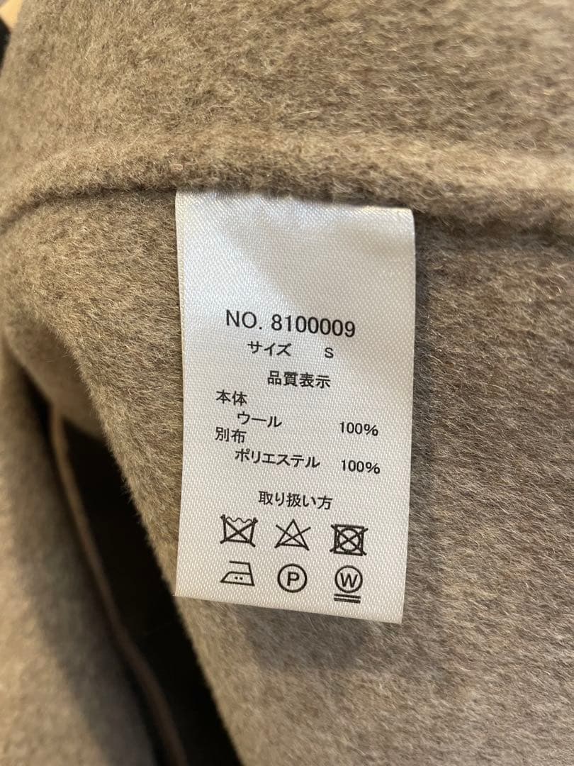 and Meエバーネイビー　ウールリバーPコート/ベージュS