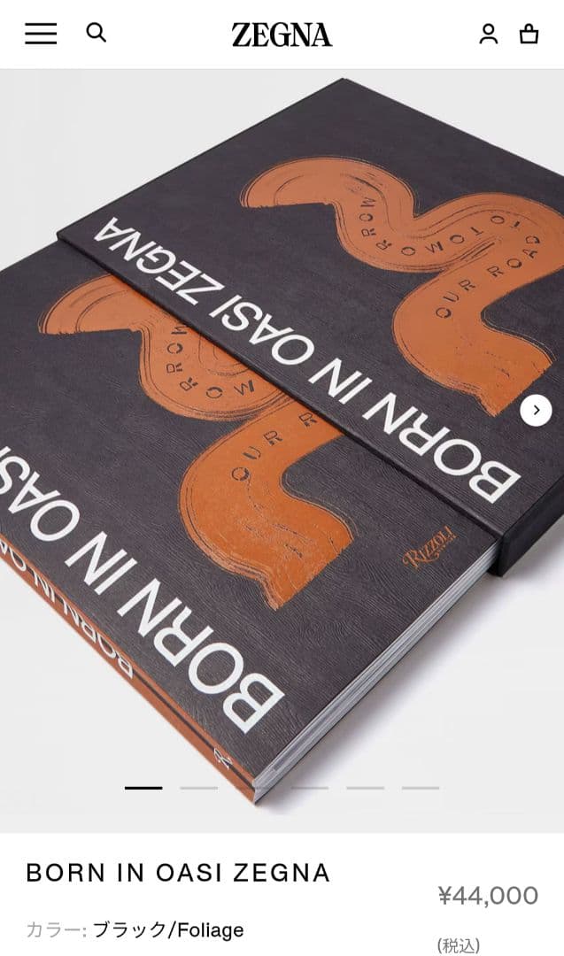 ZEGNA BORN IN OASI ZEGNA ブランドブックレット