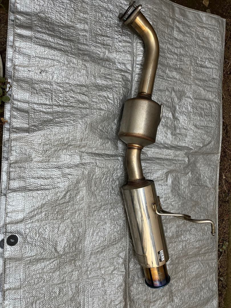 日産 K12マーチ　柿本改　GTbox チタンマフラー ブルーグラデーション