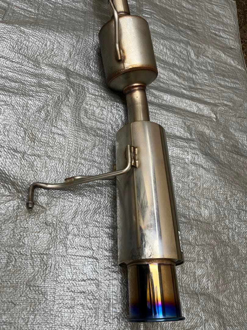 日産 K12マーチ　柿本改　GTbox チタンマフラー ブルーグラデーション