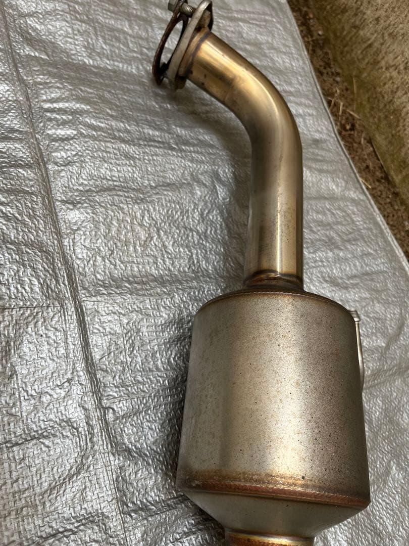 日産 K12マーチ　柿本改　GTbox チタンマフラー ブルーグラデーション