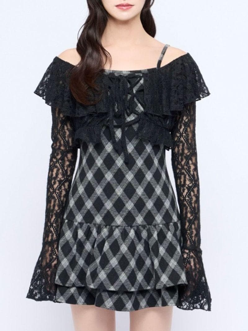 新品 BUBBLES バブルス レースアンサンブルワンピース