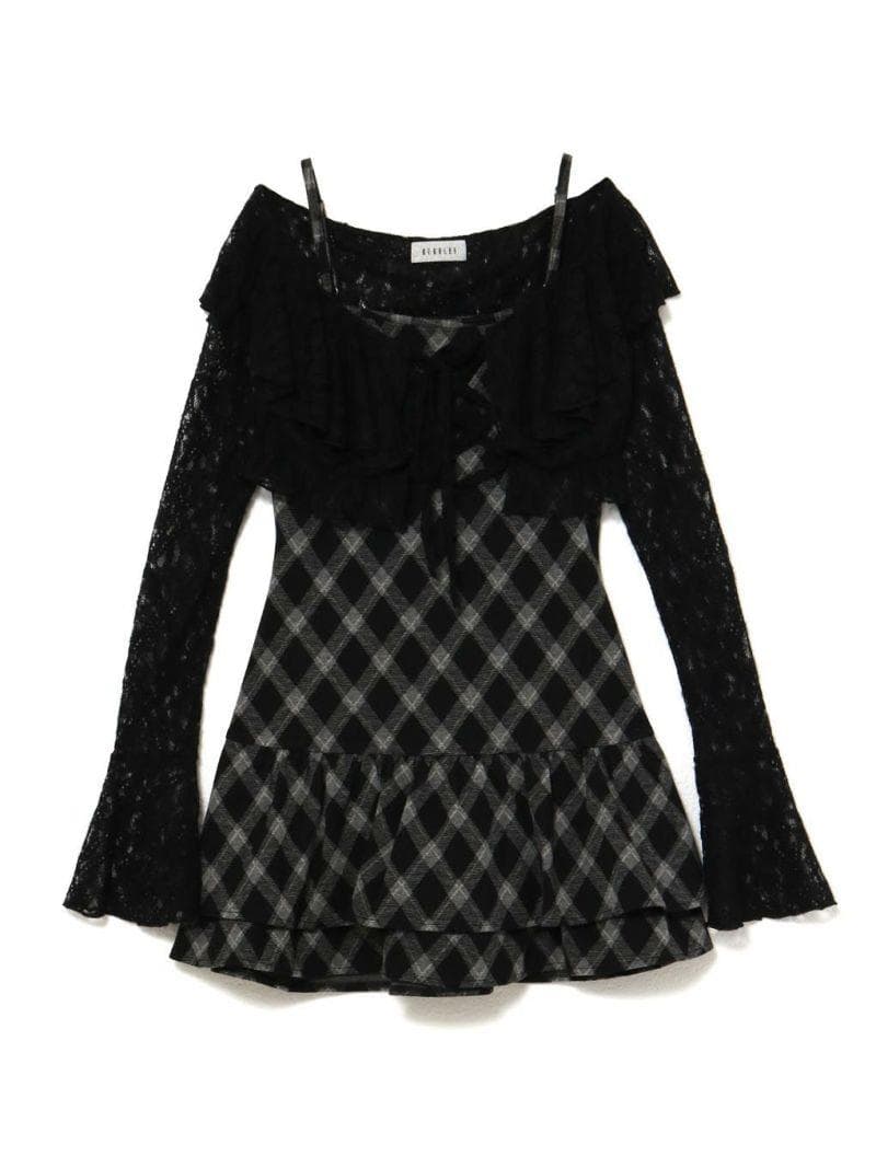 新品 BUBBLES バブルス レースアンサンブルワンピース