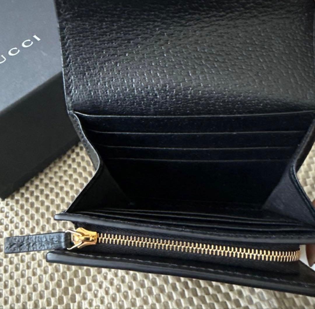 GUCCI GGロゴ 二つ折り財布 ブラック