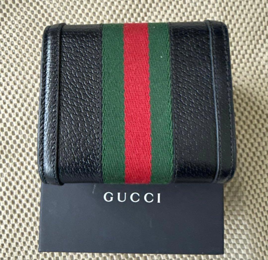 GUCCI GGロゴ 二つ折り財布 ブラック