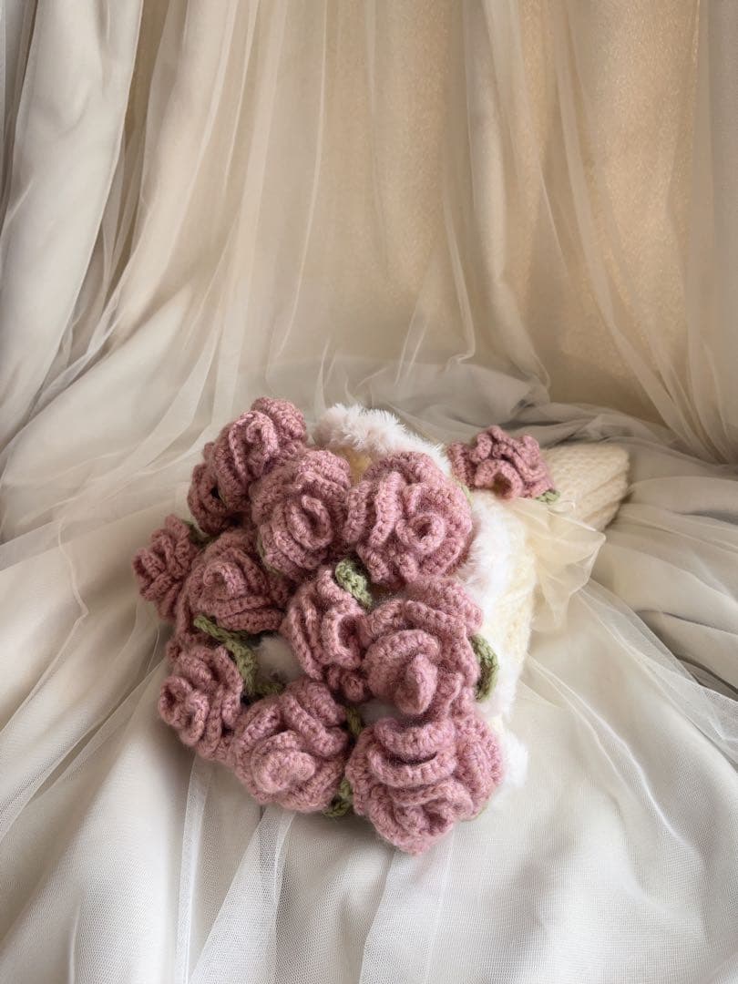 ブーケブランケット[薔薇] 花束ブランケット　フラワーブランケット　インテリア