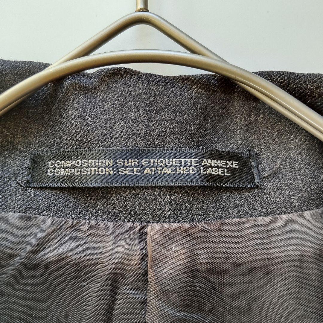 希少 Y's ワイズ 変形 テーラードジャケット グレー ウール １