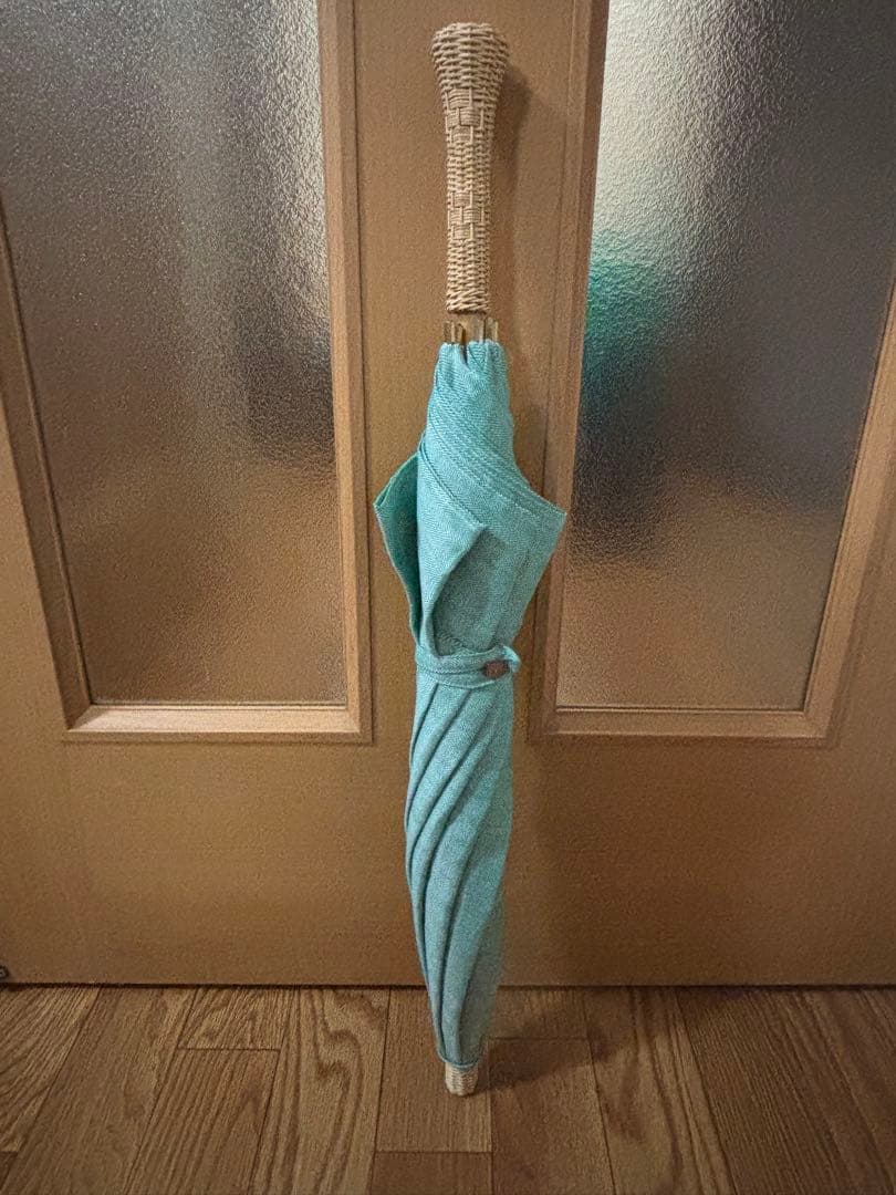 大森商店　日傘 ミントグリーン 40cm 麻製 新品未使用