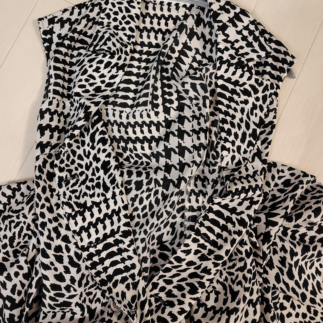 【美品】ハウンドトゥースプリントワンピース