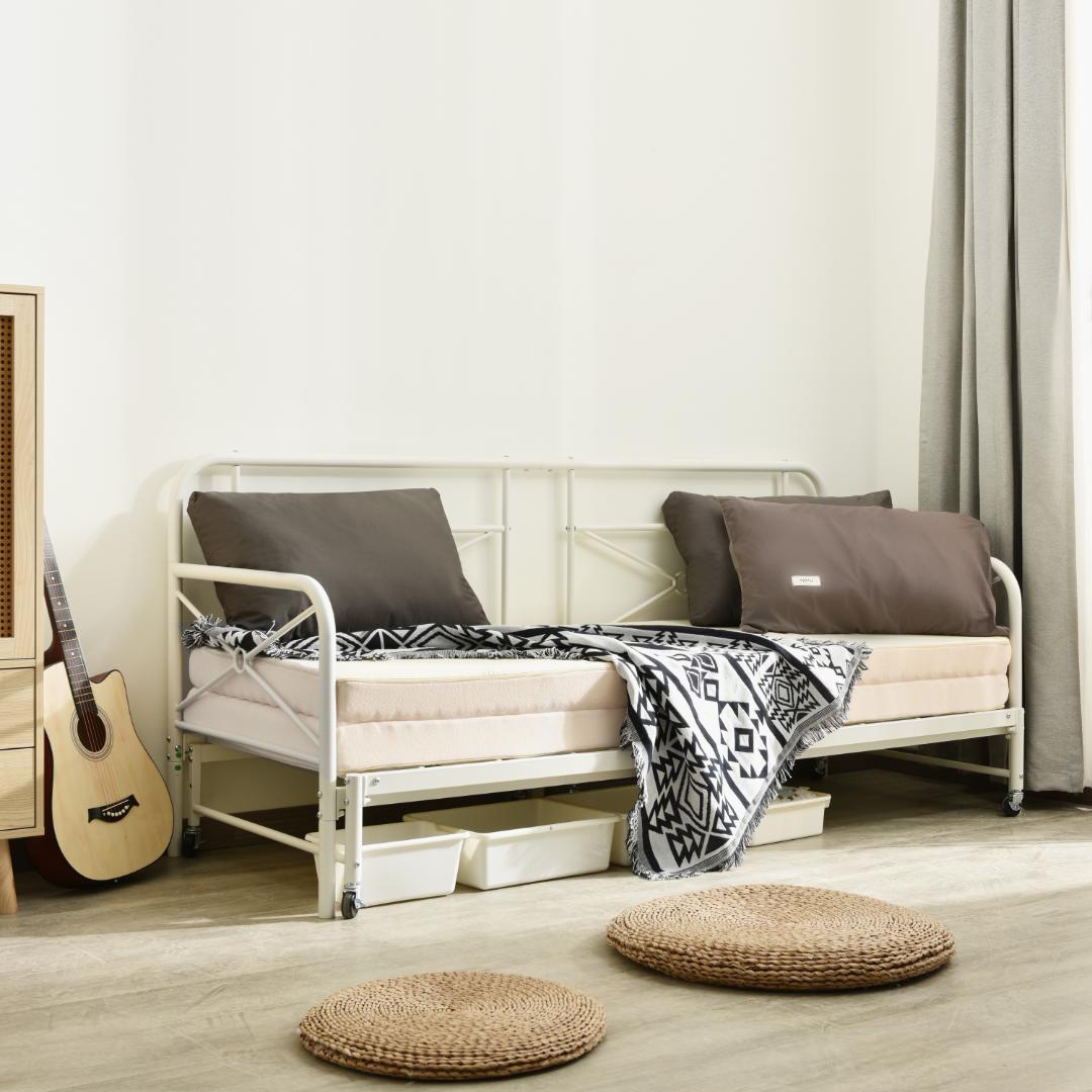 2COLOR選べ！伸長式デイベッド耐荷重250kg 2way ベッドフレーム