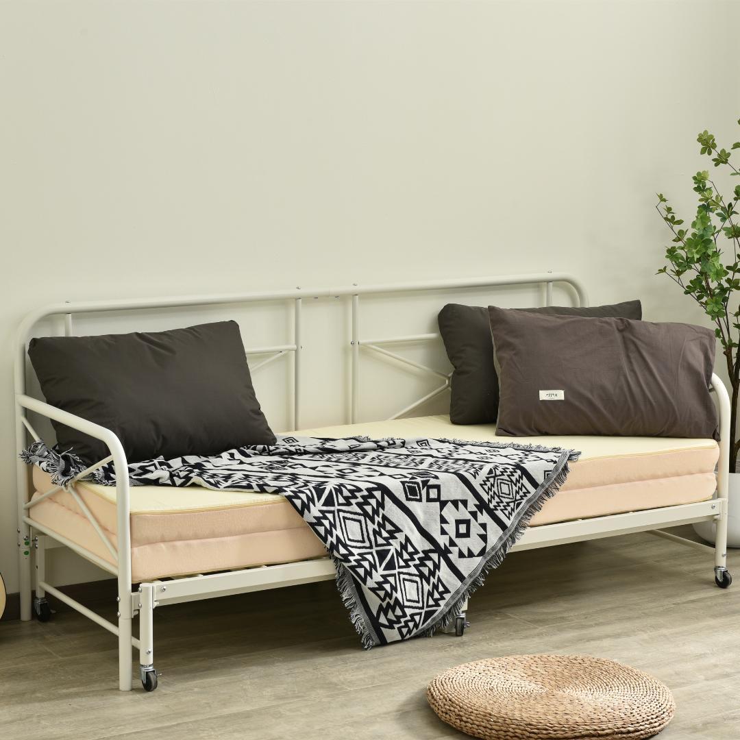 2COLOR選べ！伸長式デイベッド耐荷重250kg 2way ベッドフレーム