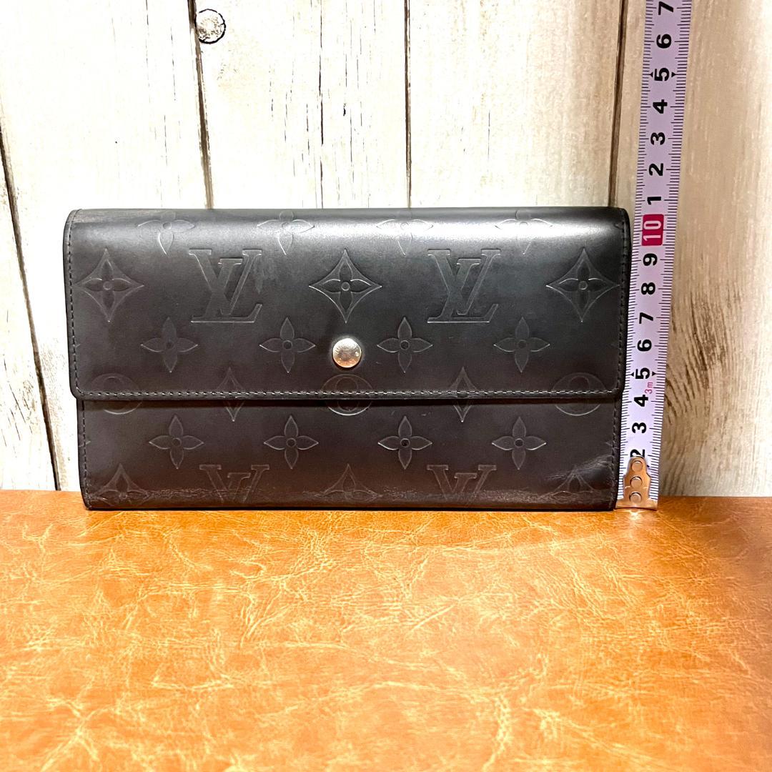 【希少】ルイヴィトン モノグラムマット ポルトトレゾール・インターナショナル 黒